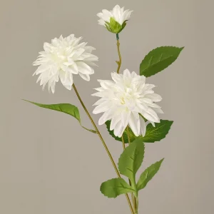 Artificial Flowers- White Dahlia 