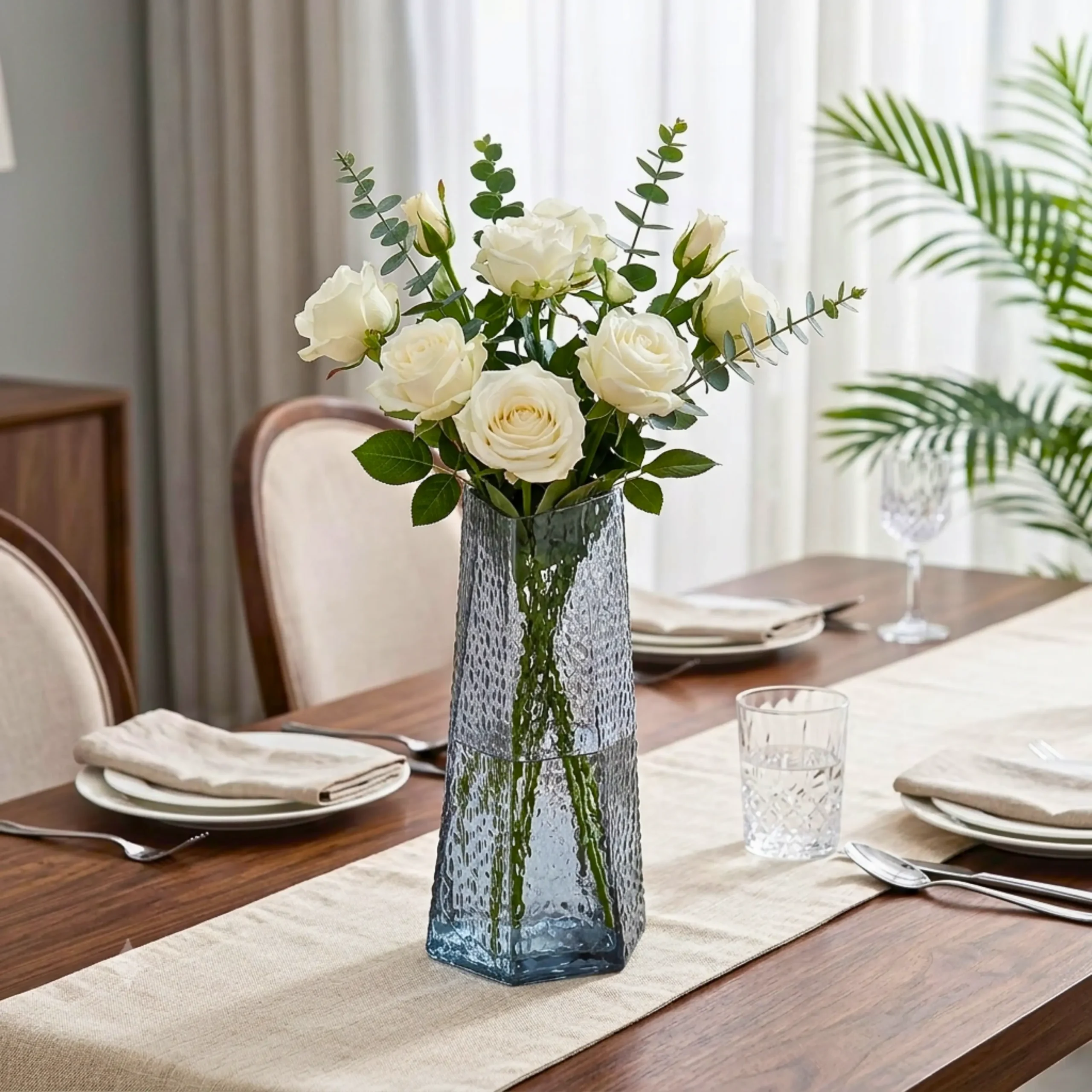 Glass Vase-Fluted - Image 2