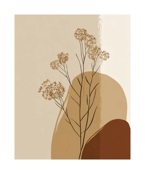 Terra Flow Abstract Wall Art | Modern Beige & Terracotta Canvas