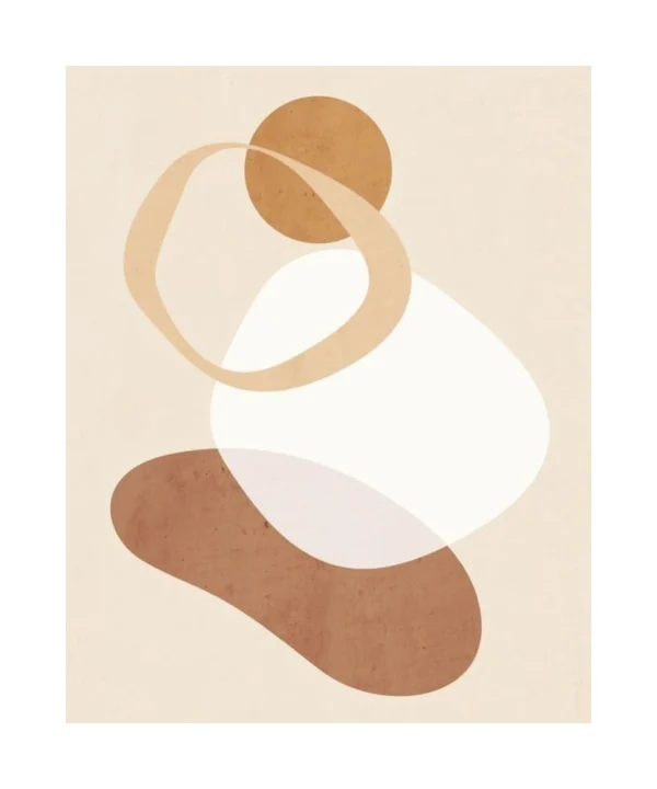 Terra Flow Abstract Wall Art | Modern Beige & Terracotta Canvas
